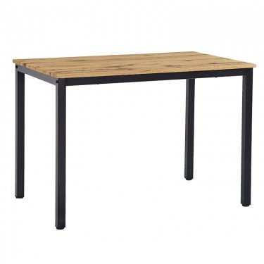 Τραπέζι Witte MDF/Metal σε sonoma απόχρωση με λευκο πόδι 110x70x76εκ Υλικό: MDF - METAL 127-000178