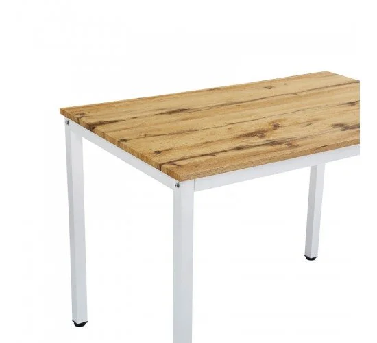 Τραπέζι Witte MDF/Metal σε sonoma απόχρωση με μαύρο πόδι 110x70x76εκ Υλικό: MDF - METAL 127-000179 Τραπέζι Witte MDF/Metal σε sonoma απόχρωση με μαύρο πόδι 110x70x76εκ Υλικό: MDF - METAL 127-000179