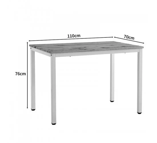 Τραπέζι Witte MDF/Metal σε sonoma απόχρωση με μαύρο πόδι 110x70x76εκ Υλικό: MDF - METAL 127-000179 Τραπέζι Witte MDF/Metal σε sonoma απόχρωση με μαύρο πόδι 110x70x76εκ Υλικό: MDF - METAL 127-000179