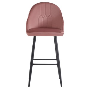 Σκαμπό μπαρ Velva βελούδο σε σάπιο μήλο απόχρωση 46x45x113εκ Υλικό: VELVET - SPONGE - METAL 127-000185