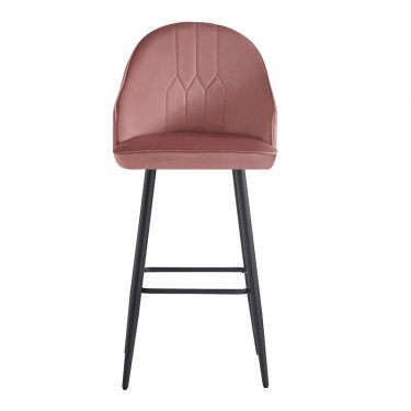 Σκαμπό μπαρ Velva βελούδο σε σάπιο μήλο απόχρωση 46x45x113εκ Υλικό: VELVET - SPONGE - METAL 127-000185