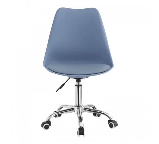 Καρέκλα γραφείου εργασίας Gaston II pp-pu σε απόχρωση ανοιχτό μπλε 48x57x80-93εκ Υλικό: PP - PU - METAL 127-000186