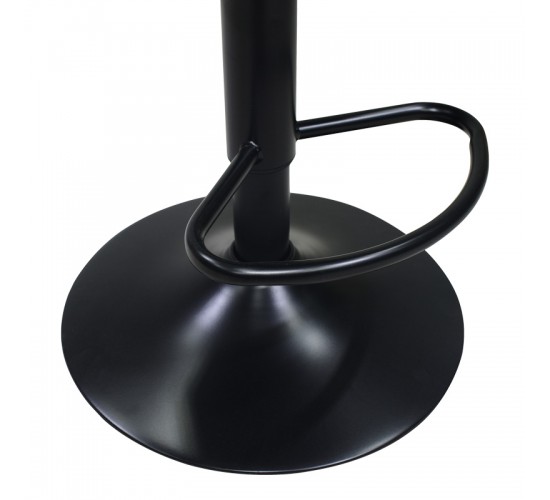 Σκαμπό μπαρ Coozy πτυσσόμενο μεταλλικό μαύρο ματ με pu σε λευκή απόχρωση 46x47x90-112εκ Υλικό: METAL PU 127-000187