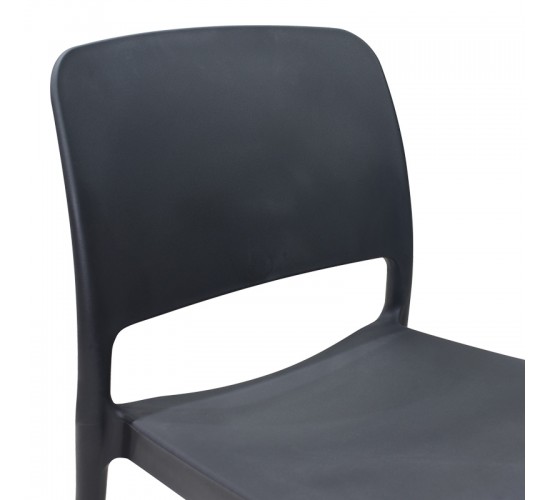 Καρέκλα Fenxy pp σε μαύρη απόχρωση 38x42x77εκ Υλικό: PP 127-000190