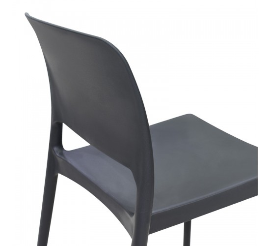 Καρέκλα Fenxy pp σε μαύρη απόχρωση 38x42x77εκ Υλικό: PP 127-000190