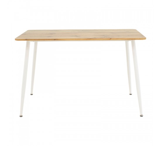 Τραπεζαρία Cuba-Caron σετ 5τεμ sonoma-λευκό 120x80x75εκ Υλικό: PU - METAL - pp 127-000192 Τραπεζαρία Cuba-Caron σετ 5τεμ sonoma-λευκό 120x80x75εκ Υλικό: PU - METAL - pp 127-000192