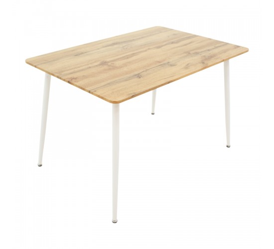 Τραπεζαρία Cuba-Caron σετ 5τεμ sonoma-λευκό 120x80x75εκ Υλικό: PU - METAL - pp 127-000192 Τραπεζαρία Cuba-Caron σετ 5τεμ sonoma-λευκό 120x80x75εκ Υλικό: PU - METAL - pp 127-000192