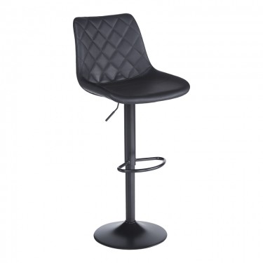 Σκαμπό μπαρ Libra pu-μέταλλο σε μαύρη απόχρωση 49x55x115εκ Υλικό: PU - METAL - SPONGE 127-000193