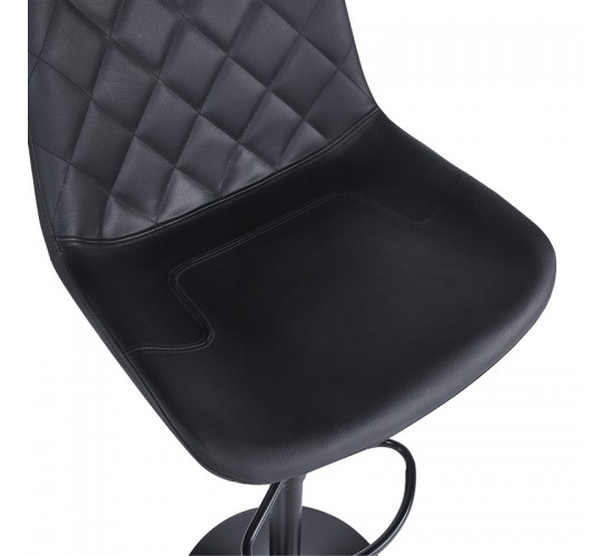 Σκαμπό μπαρ Libra pu-μέταλλο σε μαύρη απόχρωση 49x55x115εκ Υλικό: PU - METAL - SPONGE 127-000193