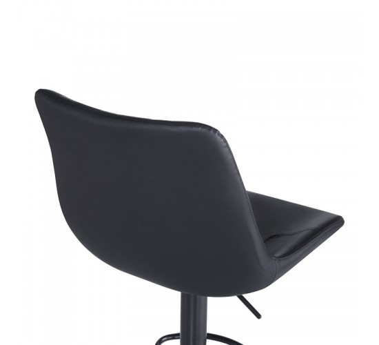 Σκαμπό μπαρ Libra pu-μέταλλο σε μαύρη απόχρωση 49x55x115εκ Υλικό: PU - METAL - SPONGE 127-000193