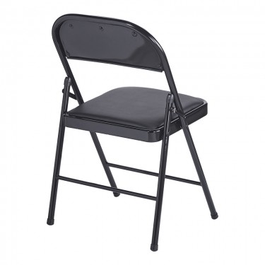 Καρέκλα Niro πτυσσόμενη pu-μέταλλο σε μαύρη απόχρωση 46x46x79εκ Υλικό: PU - METAL - SPONGE 127-000194