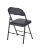 Καρέκλα Niro πτυσσόμενη pu-μέταλλο σε μαύρη απόχρωση 46x46x79εκ Υλικό: PU - METAL - SPONGE 127-000194