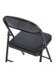 Καρέκλα Niro πτυσσόμενη pu-μέταλλο σε μαύρη απόχρωση 46x46x79εκ Υλικό: PU - METAL - SPONGE 127-000194