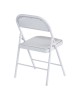 Καρέκλα Niro πτυσσόμενη pu-μέταλλο σε λευκή απόχρωση 46x46x79εκ Υλικό: PU - METAL - SPONGE 127-000195