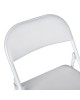 Καρέκλα Niro πτυσσόμενη pu-μέταλλο σε λευκή απόχρωση 46x46x79εκ Υλικό: PU - METAL - SPONGE 127-000195