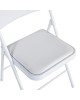 Καρέκλα Niro πτυσσόμενη pu-μέταλλο σε λευκή απόχρωση 46x46x79εκ Υλικό: PU - METAL - SPONGE 127-000195