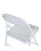 Καρέκλα Niro πτυσσόμενη pu-μέταλλο σε λευκή απόχρωση 46x46x79εκ Υλικό: PU - METAL - SPONGE 127-000195