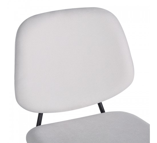 Καρέκλα Pietro I μπεζ ύφασμα-πόδι μαύρο μέταλλο 45x55x82.5εκ Υλικό: POLYESTER - METAL - SPONGE 127-000198