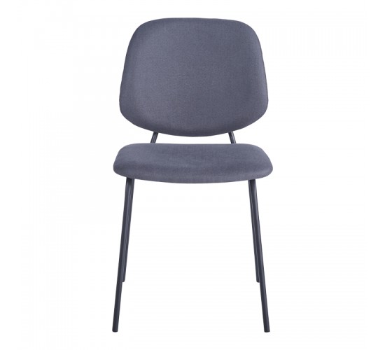 Καρέκλα Pietro I ανθρακί ύφασμα-πόδι μαύρο μέταλλο 45x55x82.5εκ Υλικό: POLYESTER - METAL - SPONGE 127-000199