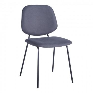 Καρέκλα Pietro I ανθρακί ύφασμα-πόδι μαύρο μέταλλο 45x55x82.5εκ Υλικό: POLYESTER - METAL - SPONGE 127-000199