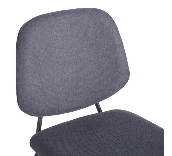 Καρέκλα Pietro I ανθρακί ύφασμα-πόδι μαύρο μέταλλο 45x55x82.5εκ Υλικό: POLYESTER - METAL - SPONGE 127-000199