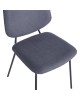 Καρέκλα Pietro I ανθρακί ύφασμα-πόδι μαύρο μέταλλο 45x55x82.5εκ Υλικό: POLYESTER - METAL - SPONGE 127-000199