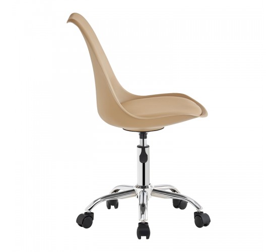 Καρέκλα γραφείου εργασίας Gaston II pp-pu cappuccino 48x57x77-90εκ Υλικό: PP - PU - METAL 127-000201