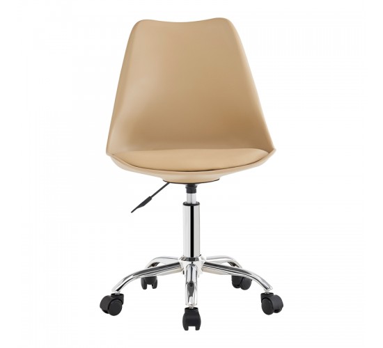 Καρέκλα γραφείου εργασίας Gaston II pp-pu cappuccino 48x57x77-90εκ Υλικό: PP - PU - METAL 127-000201