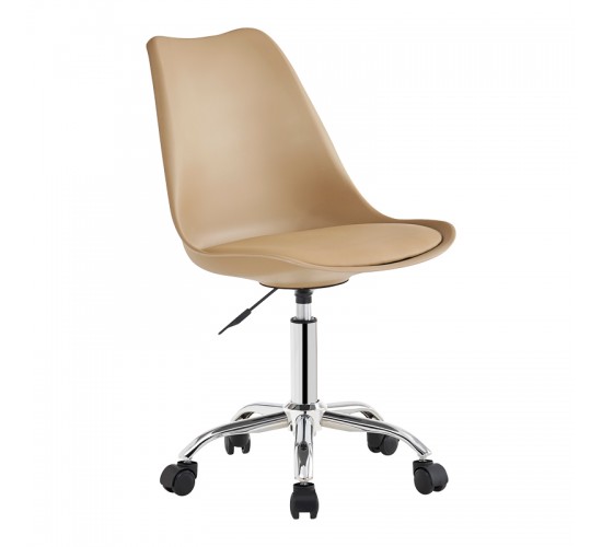 Καρέκλα γραφείου εργασίας Gaston II pp-pu cappuccino 48x57x77-90εκ Υλικό: PP - PU - METAL 127-000201