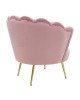 Πολυθρόνα Daimon βελούδο ροζ-χρυσό 79x74x78εκ Υλικό: VELVET - METAL LEGS 128-000002