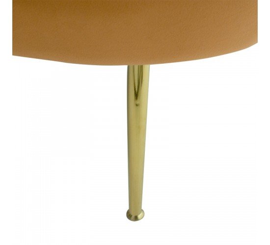 Πολυθρόνα Daimon βελούδο ροζ-χρυσό 79x74x78εκ Υλικό: VELVET - METAL LEGS 128-000002