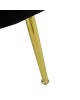 Πολυθρόνα Daimon βελούδο μαύρο-χρυσό 79x74x78εκ Υλικό: VELVET - METAL LEGS 128-000003