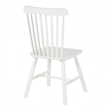 Καρέκλα Melia rubberwood σε λευκή απόχρωση 45x51x87εκ Υλικό: RUBBERWOOD 128-000040