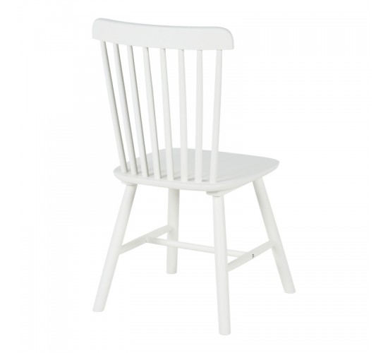 Καρέκλα Melia rubberwood σε λευκή απόχρωση 45x51x87εκ Υλικό: RUBBERWOOD 128-000040