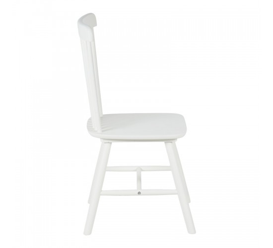 Καρέκλα Melia rubberwood σε λευκή απόχρωση 45x51x87εκ Υλικό: RUBBERWOOD 128-000040