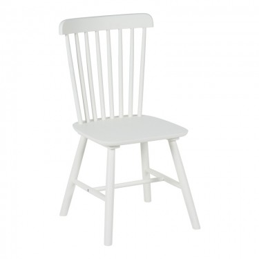 Καρέκλα Melia rubberwood σε λευκή απόχρωση 45x51x87εκ Υλικό: RUBBERWOOD 128-000040