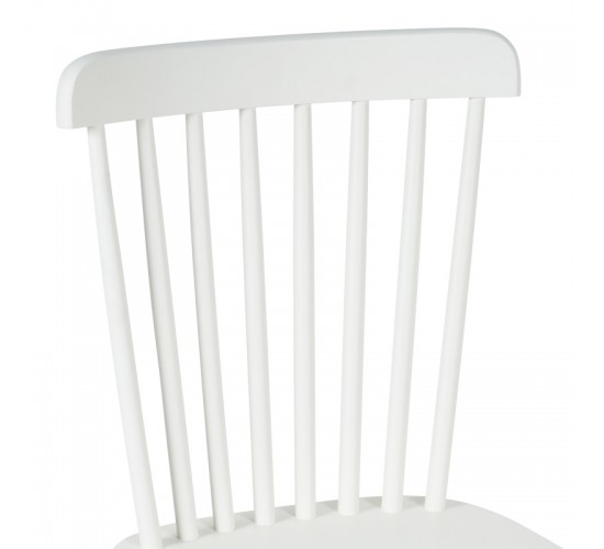 Καρέκλα Melia rubberwood σε λευκή απόχρωση 45x51x87εκ Υλικό: RUBBERWOOD 128-000040