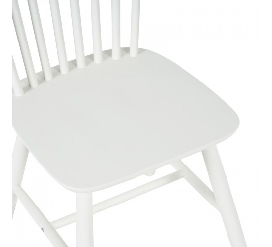 Καρέκλα Melia rubberwood σε λευκή απόχρωση 45x51x87εκ Υλικό: RUBBERWOOD 128-000040