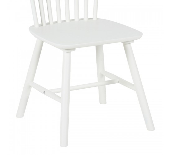 Καρέκλα Melia rubberwood σε λευκή απόχρωση 45x51x87εκ Υλικό: RUBBERWOOD 128-000040