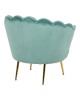 Πολυθρόνα Daimon βελούδο σε φυστικί-χρυσό απόχρωση 79x74x78εκ Υλικό: VELVET - METAL LEGS 128-000042