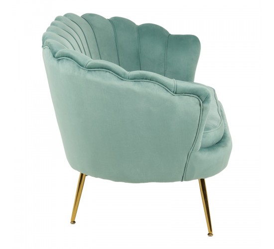 Πολυθρόνα Daimon βελούδο σε φυστικί-χρυσό απόχρωση 79x74x78εκ Υλικό: VELVET - METAL LEGS 128-000042