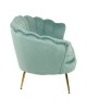 Πολυθρόνα Daimon βελούδο σε φυστικί-χρυσό απόχρωση 79x74x78εκ Υλικό: VELVET - METAL LEGS 128-000042