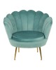 Πολυθρόνα Daimon βελούδο σε φυστικί-χρυσό απόχρωση 79x74x78εκ Υλικό: VELVET - METAL LEGS 128-000042