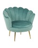 Πολυθρόνα Daimon βελούδο σε φυστικί-χρυσό απόχρωση 79x74x78εκ Υλικό: VELVET - METAL LEGS 128-000042