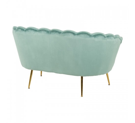 Καναπές 2θέσιος Daimon βελούδο σε φυστικί απόχρωση 134x70x77εκ Υλικό: VELVET - METAL LEGS 128-000045