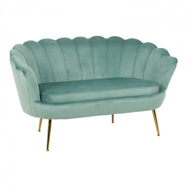 Καναπές 2θέσιος Daimon βελούδο σε φυστικί απόχρωση 134x70x77εκ Υλικό: VELVET - METAL LEGS 128-000045