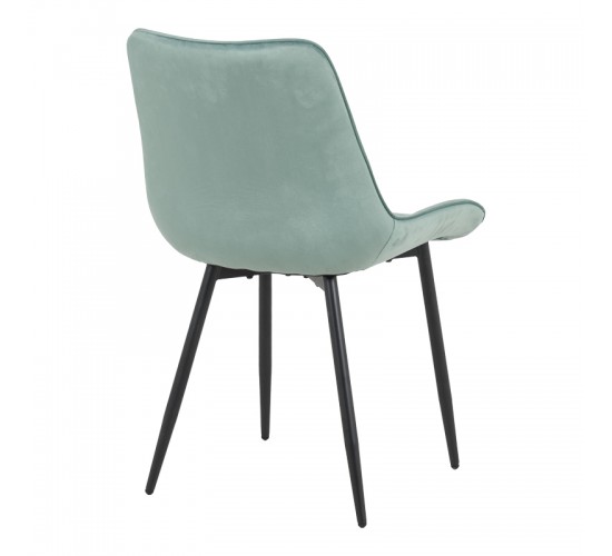 Καρέκλα Berne βελούδο σε φυστικί απόχρωση 53x62x84εκ Υλικό: VELVET - METAL LEGS 128-000047