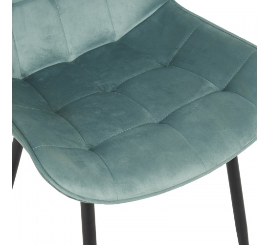 Καρέκλα Berne βελούδο σε φυστικί απόχρωση 53x62x84εκ Υλικό: VELVET - METAL LEGS 128-000047