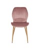 Καρέκλα Jelour βελούδο σε σάπιο μήλο απόχρωση-πόδια φυσικά μεταλλικά 46.5x60x84εκ Υλικό: VELVET - METAL LEGS 128-000050