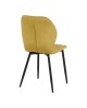 Καρέκλα Jelour βελούδο σε κίτρινη απόχρωση 46.5x60x84εκ Υλικό: VELVET - METAL LEGS 128-000052
